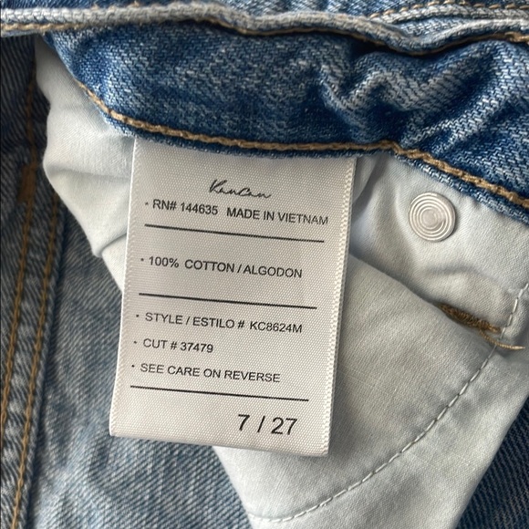 Kancan High Waisted Distressed Denim Shorts 100% Cotton size 27/7 - Picture 3 of 12